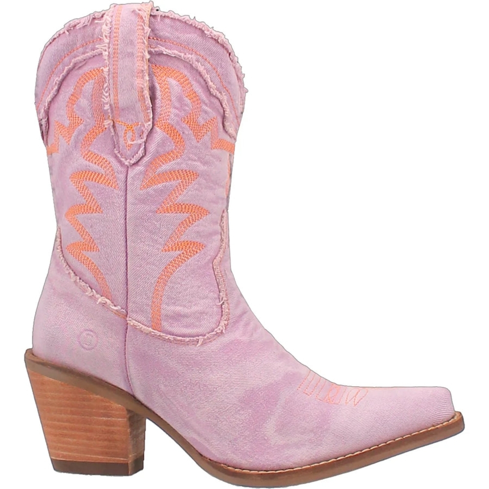 Dingo Lavender and Orange Cowgirl Cowboy Boots Ya'll Need Dolly Size 7.5 - Picture 6 of 11